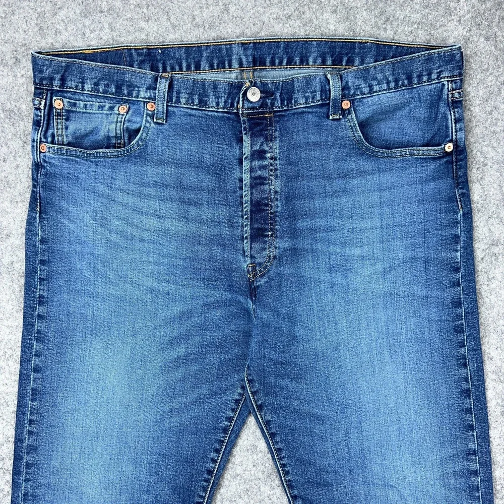 Levi's 501 Jeans Men‎ 40x30 Blue Straight Leg Regular Button Fly Stretch Denim